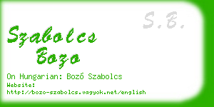 szabolcs bozo business card