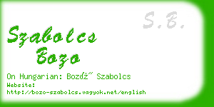 szabolcs bozo business card